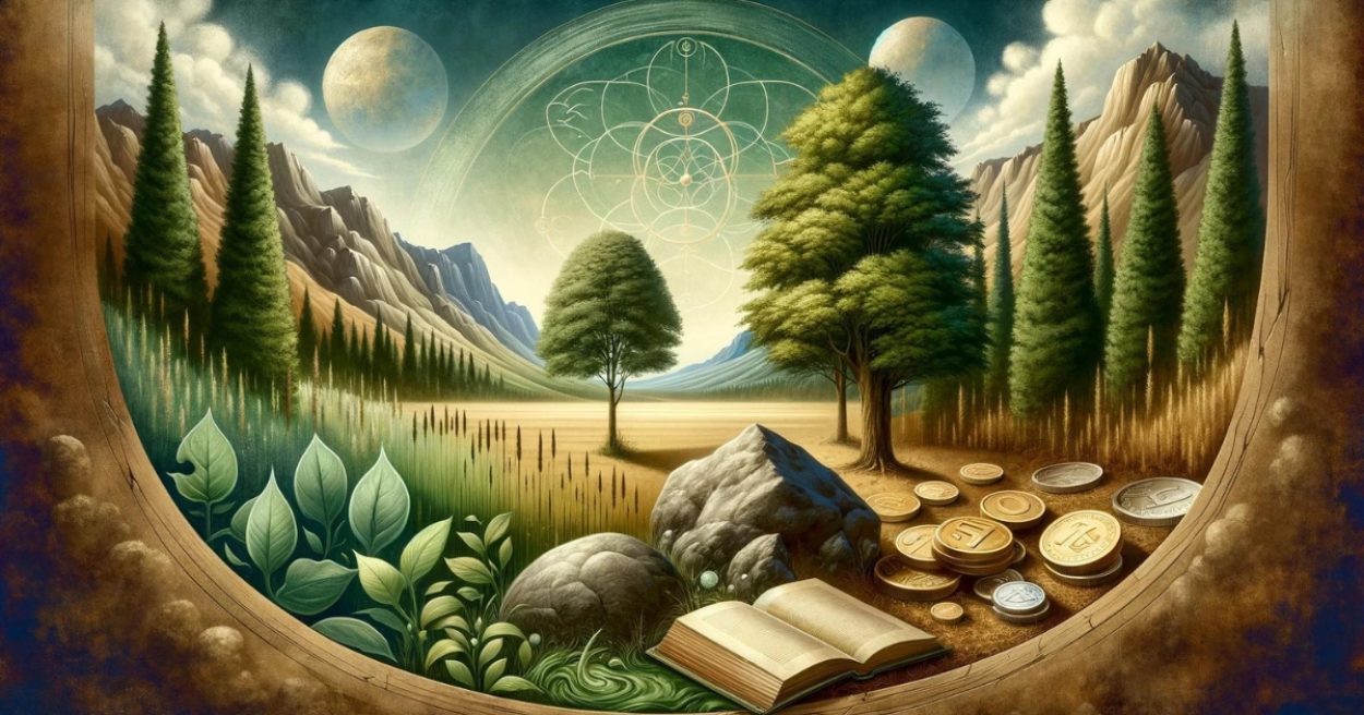 Aarde in de tarot omslag